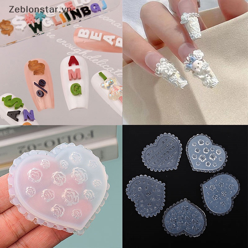 Khuôn Silicone Tạo Hình Trang Trí Móng Tay 3D DIY