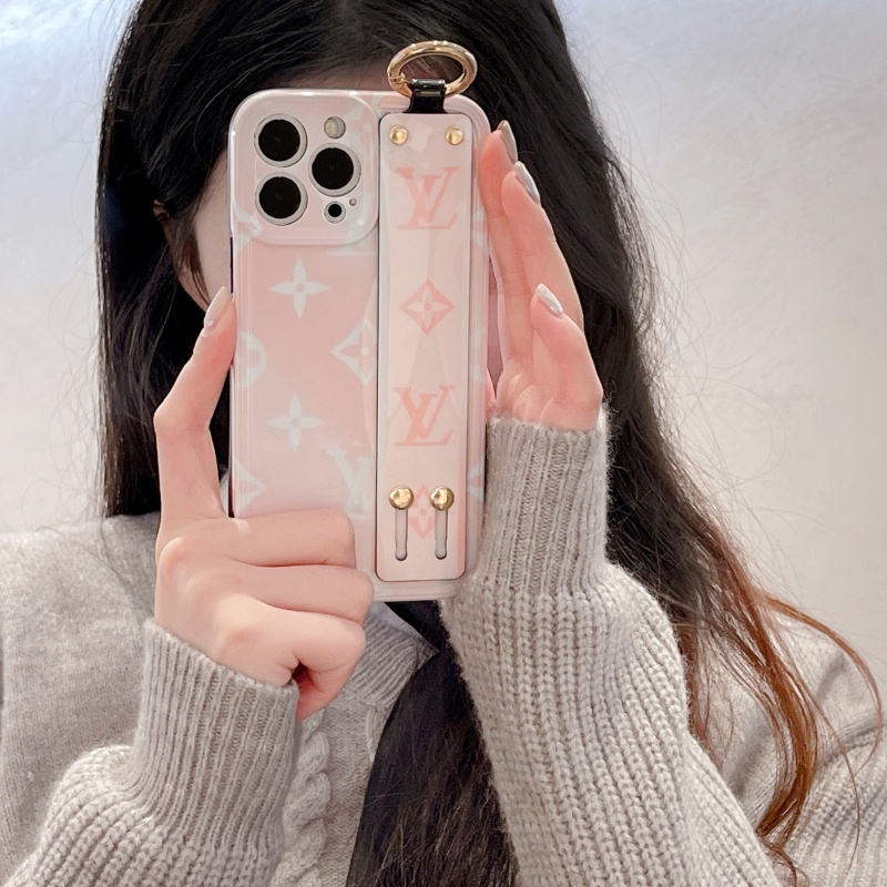 Ốp Điện Thoại Silicon Mềm Chống Sốc Chống Rơi Có Giá Đỡ Và Dây Đeo Cổ Tay Cho iPhone 14 13 12 11 Pro Max 14 Plus