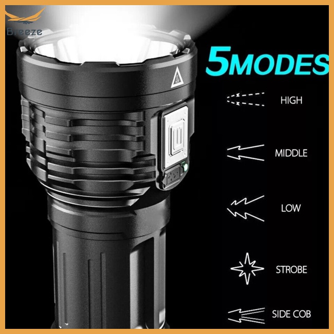 Đèn Pin Cầm Tay 8led 12000lm Sạc Usb Tiện Dụng