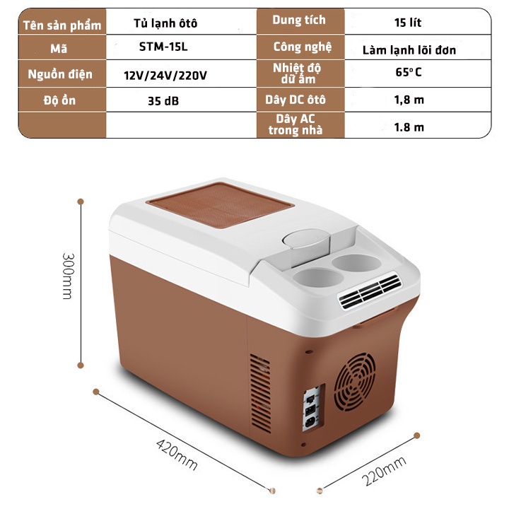 Tủ lạnh ô tô mini Dailyhousehold tiện lợi, Máy làm mát dành cho xe hơi, Hộp lạnh dành cho tài xế đường dài nhập khẩu.