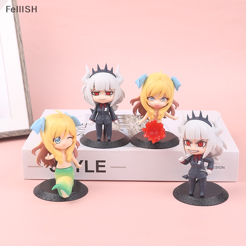Set 4 Mô Hình Nhân Vật Phim Anime Helltaker Lucifer Bằng PVC 439br