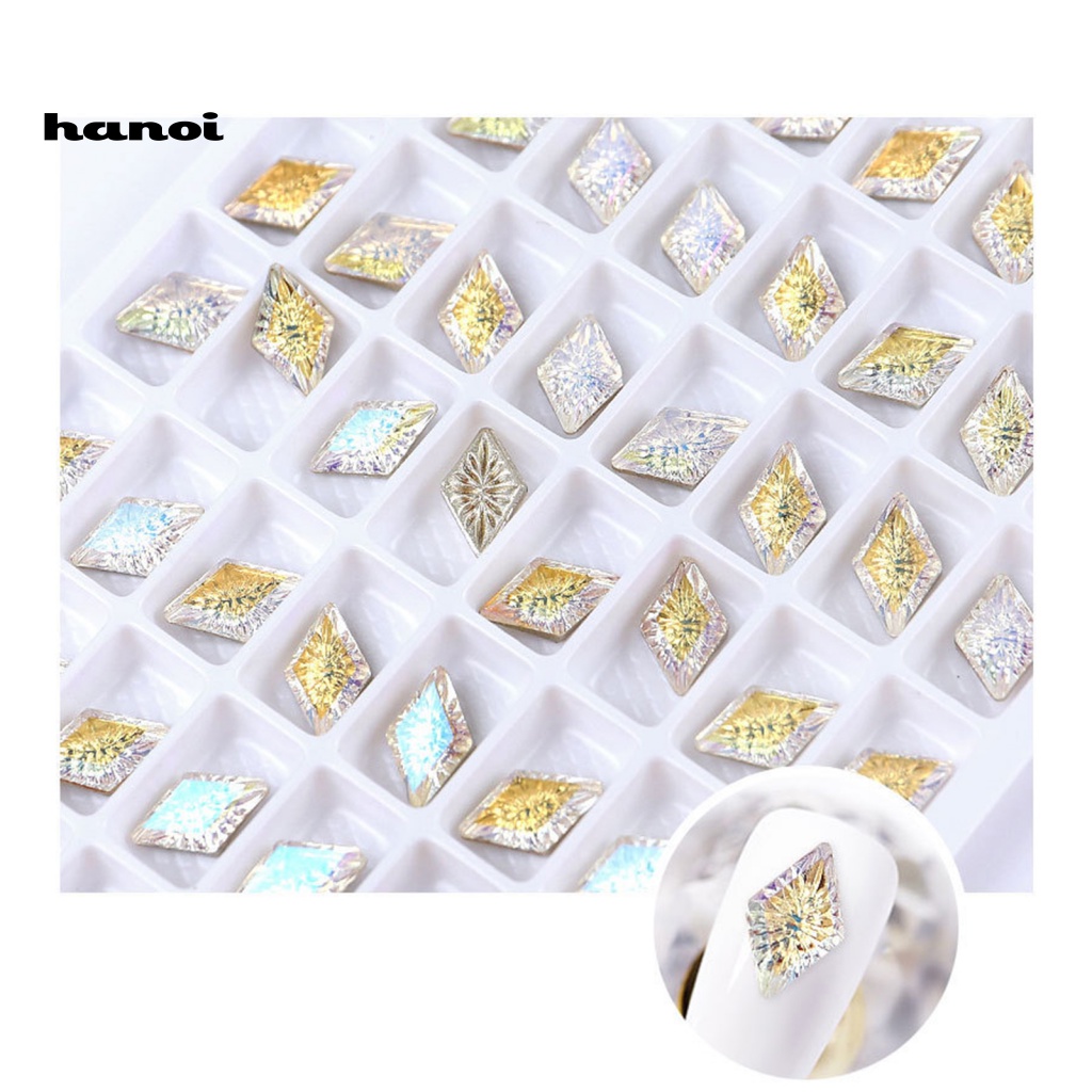 Hộp Phụ Kiện Trang Trí Móng Tay Trong Suốt Lấp Lánh