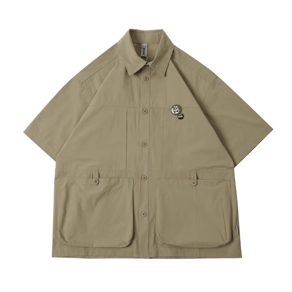 Áo Sơ Mi Tay Ngắn Dáng Rộng Thời Trang Mùa Hè 2023 Phong Cách Mới Cho Nam