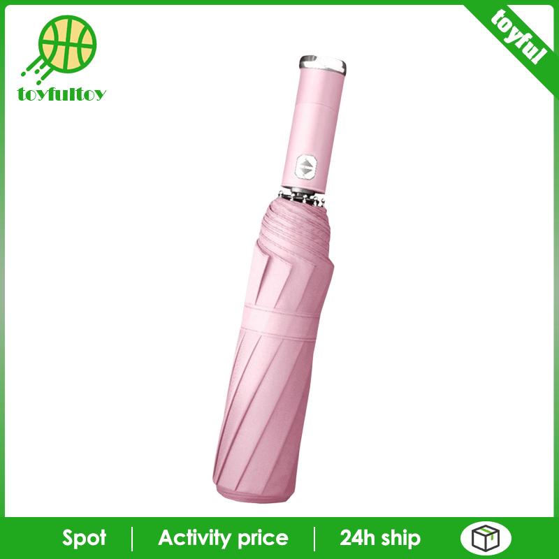 Dù Gấp Tự Động 10 Bóng LED Chống Gió Có Tay Cầm