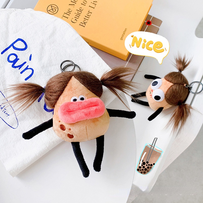 Móc Khóa Nhồi Bông Hình Khoai Tây Chiên Dễ Thương