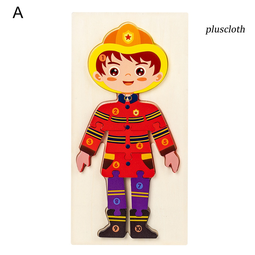 1 Bộ Đồ Chơi Lắp Ráp Bằng Gỗ Hoạt Hình 3D Nhiều Màu Dễ Thương Cho Bé Mẫu Giáo