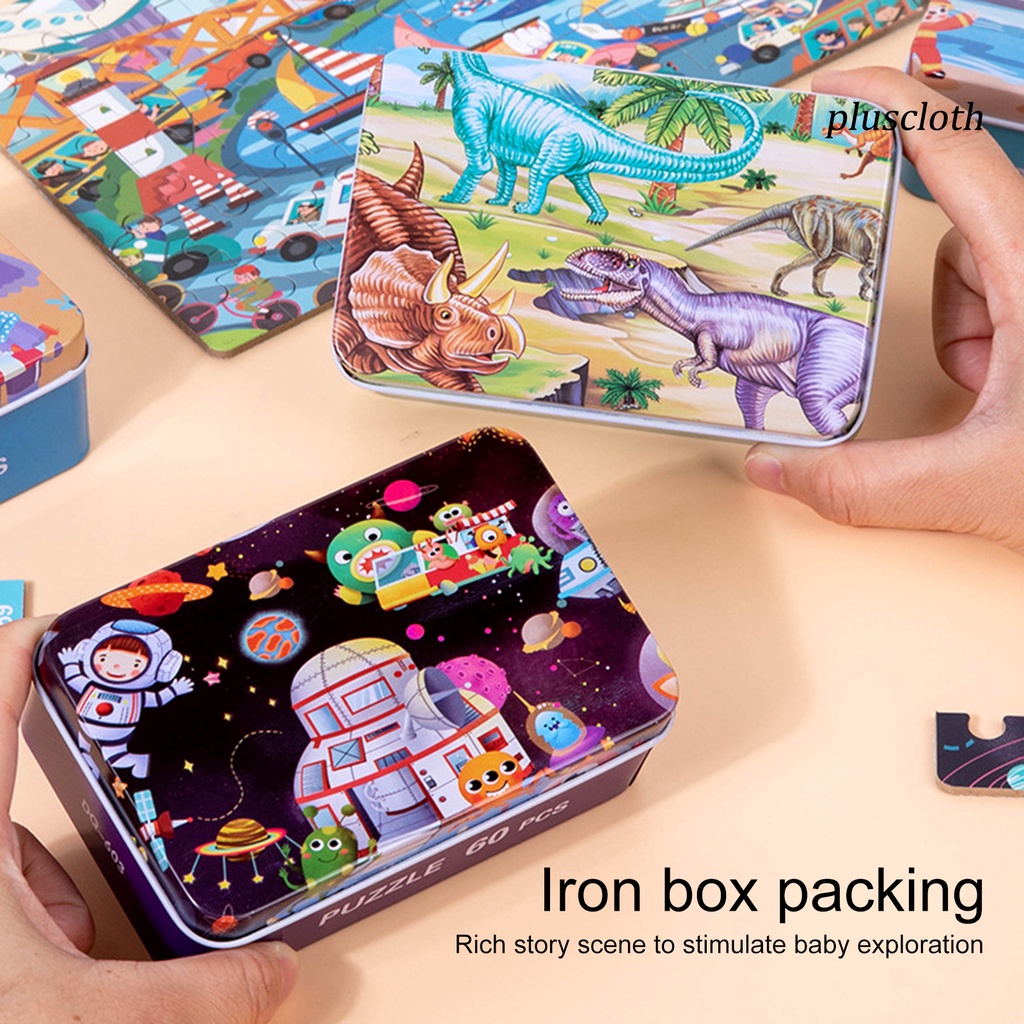 Bộ Đồ Chơi Xếp Hình Phương Tiện Giao Thông Đô Thị Bằng Gỗ Kèm Hộp Sắt Cho Bé