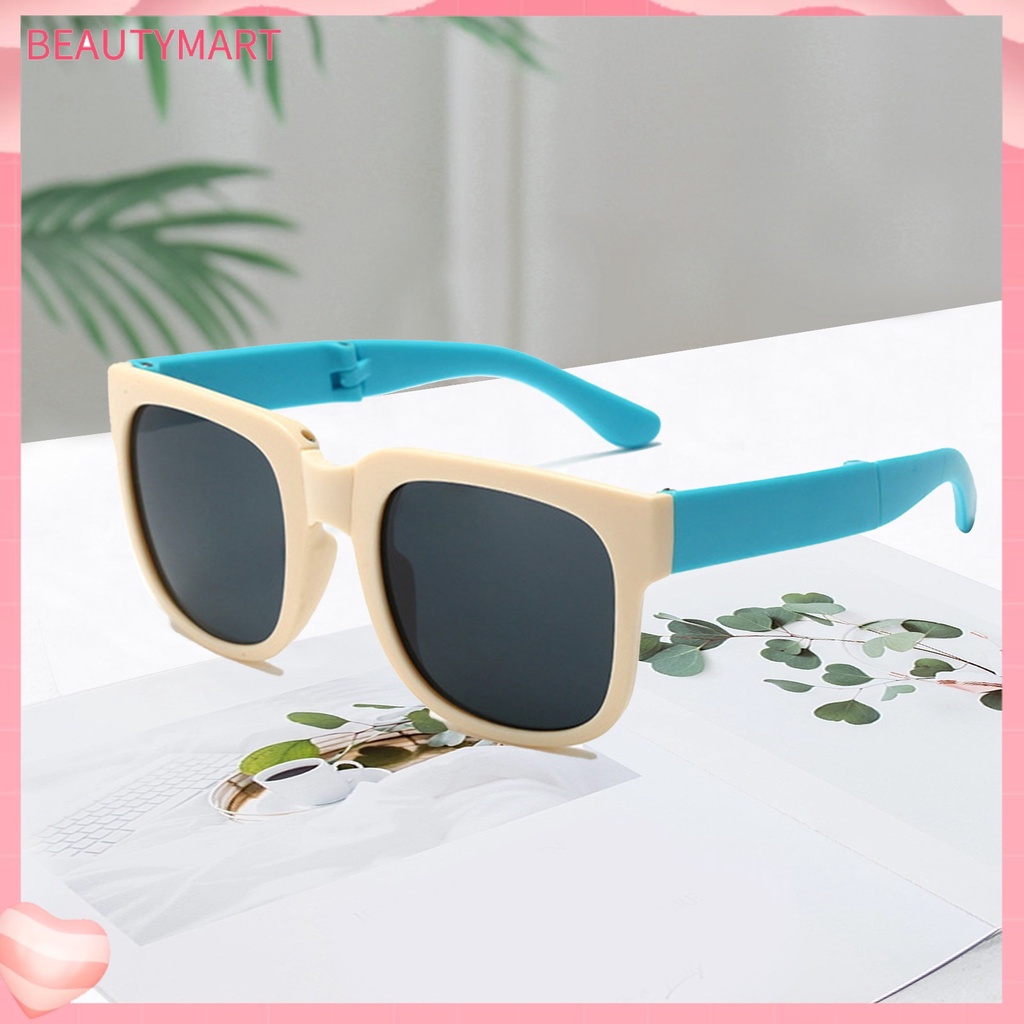 Kính Mát Gọng Vuông Gấp Gọn Màu Sắc Ngọt Ngào Thời Trang Cho Bé
