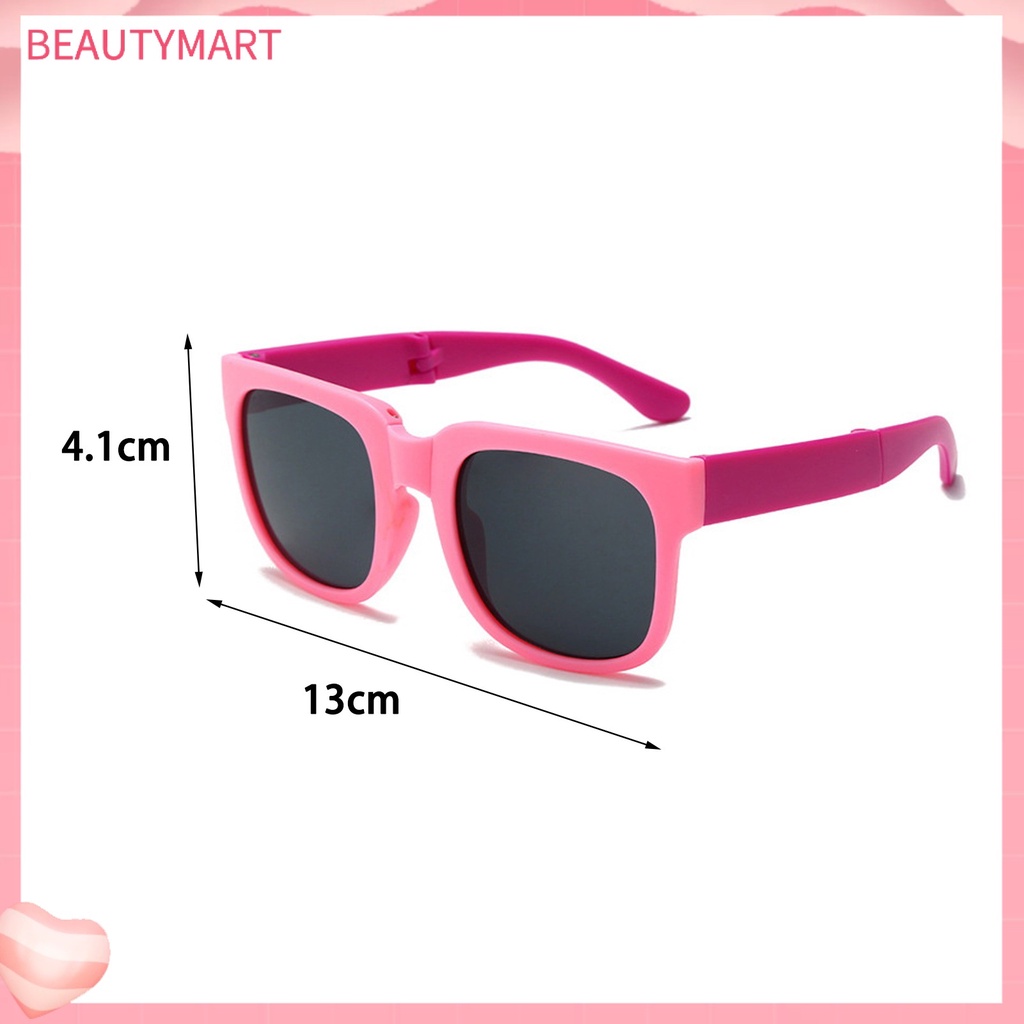 Kính Mát Gọng Vuông Gấp Gọn Màu Sắc Ngọt Ngào Thời Trang Cho Bé