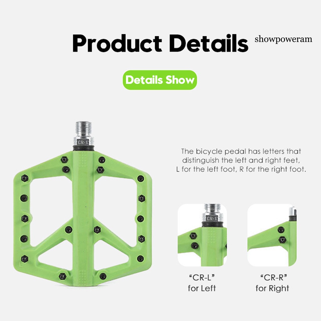 1 Cặp Bàn Đạp Trái Phải In Logo Bằng Sợi Nylon Dành Cho Xe Đạp MTB