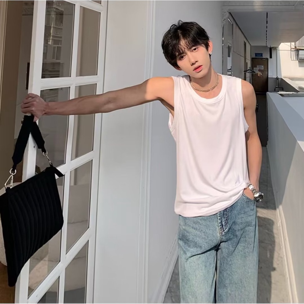 Áo Thun Thể Thao Không Tay Màu Đen Thời Trang Mùa Hè Dành Cho Nam Giới