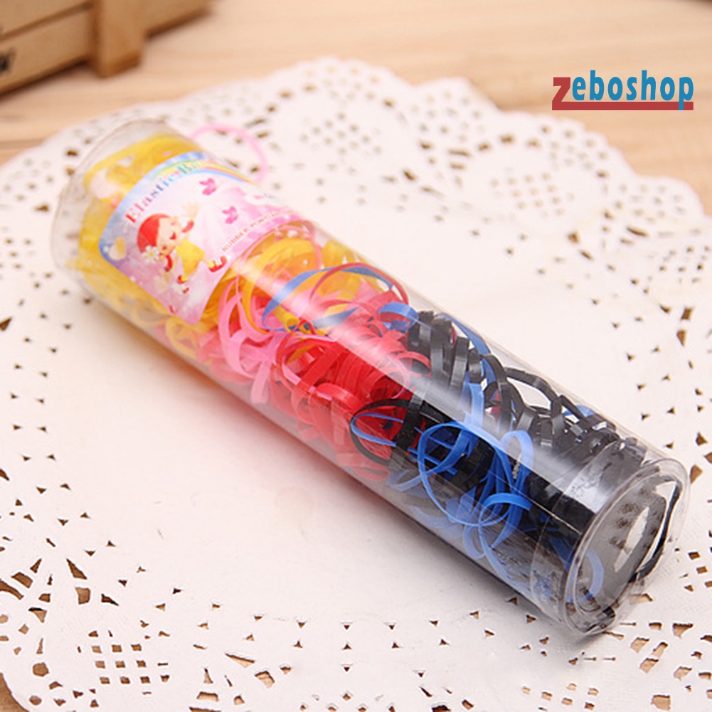 Set 220 Dây Buộc Tóc Cao Su Co Giãn Nhiều Màu Sắc Dùng Một Lần Cho Bé Gái Giá Đỡ