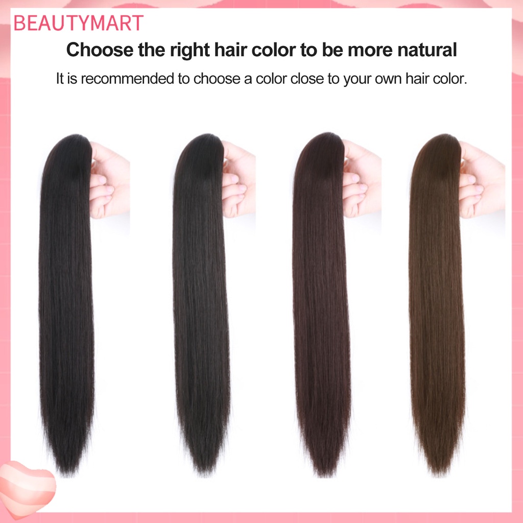 [beautymart] Tóc Giả Kẹp Tóc Đuôi Ngựa Thẳng Dài Vô Hình Tự Nhiên Không Lem Có Thể Dùng Tạo Kiểu Tóc Đuôi Ngựa Cho Nữ