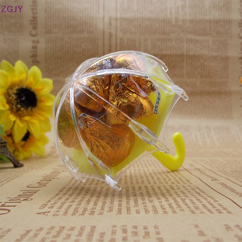 Hộp Đựng Kẹo Bằng Nhựa Hình Cây Dù Mini Trang Trí Tiệc Cưới / Sinh Nhật Mới