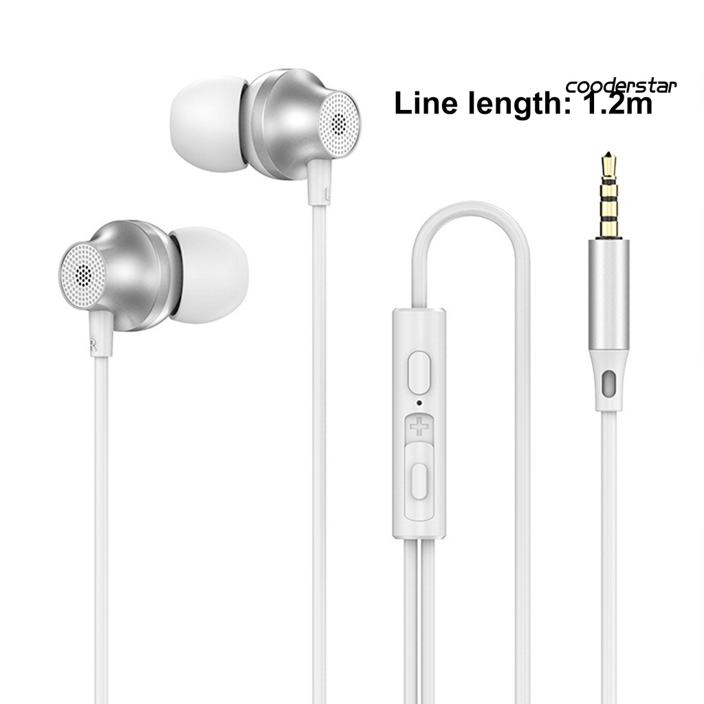 (Coood) Tai Nghe Có Dây 3.5mm Giảm Tiếng Ồn HD Có Thể Gọi Điện Thoại Di Động An Toàn