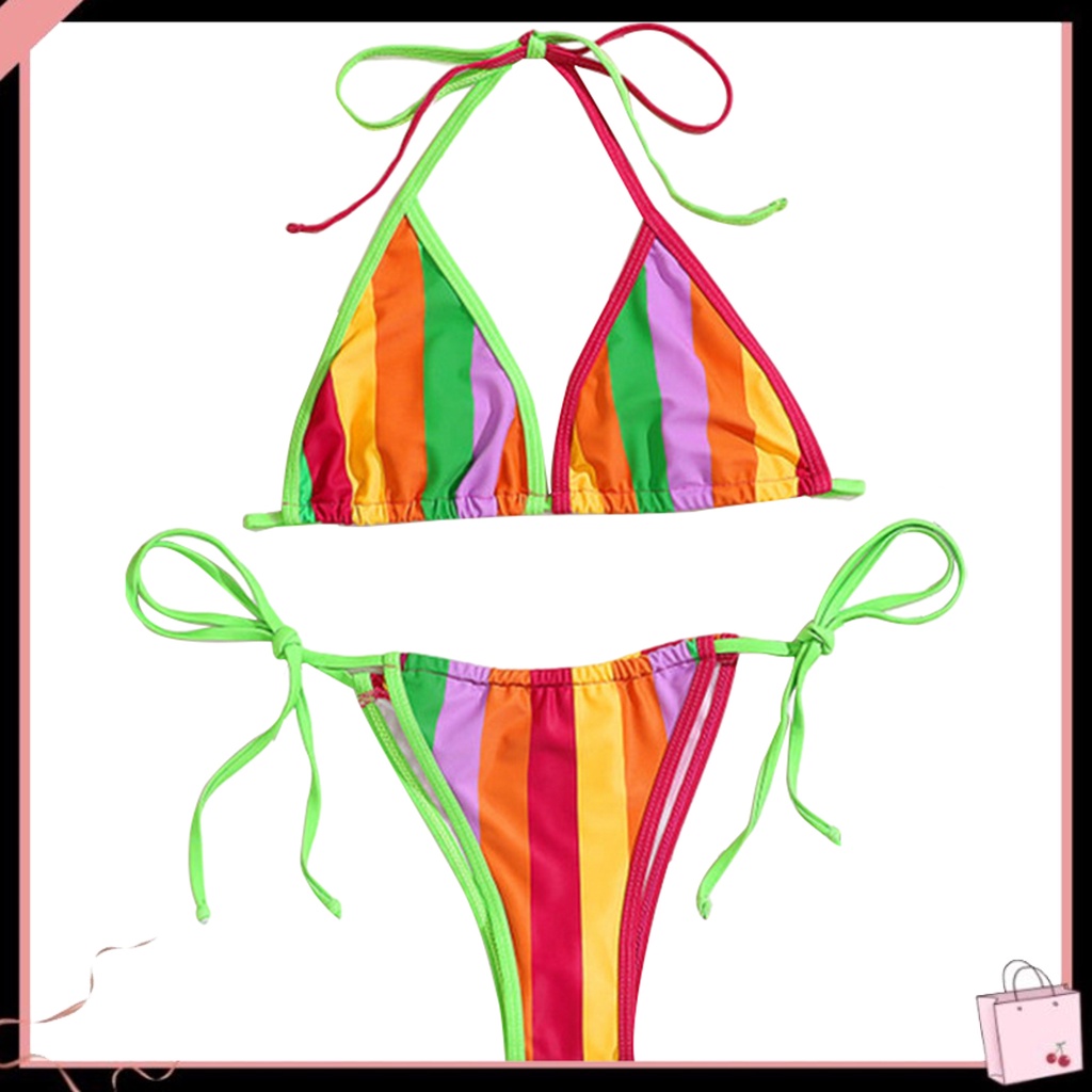 Bộ Đồ Bơi Hai Mảnh Bằng Polyester Siêu Mềm Chống Phai Màu Phong Cách Quyến Rũ Cho Nữ