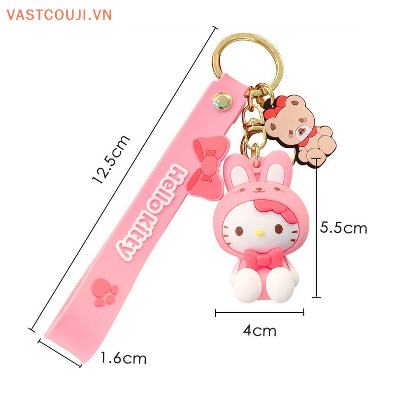 SANRIO Móc Chìa Khóa Hình Nhân Vật Hoạt Hình Hello Kitty My Melody Kuromi Dễ Thương Sáng Tạo