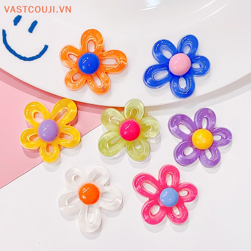 Set 10 Hộp Đựng Vật Liệu Resin Trong Suốt Họa Tiết Hoa Rỗng DIY