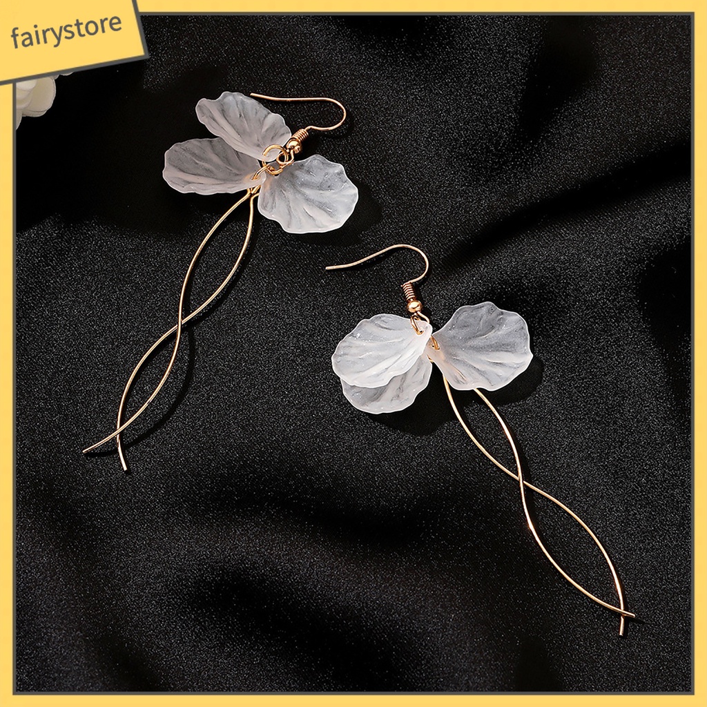 1 Đôi Bông Tai Tua Rua Hình Hoa Pha Lê Không Gây Dị Ứng Handmade Thời Trang Cho Nữ