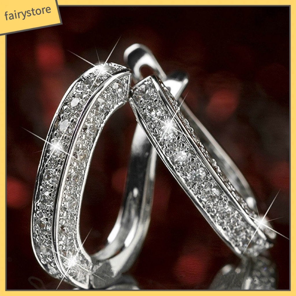 1 Đôi Bông Tai Hình Dainty Tròn Quyến Rũ Dành Cho Nữ