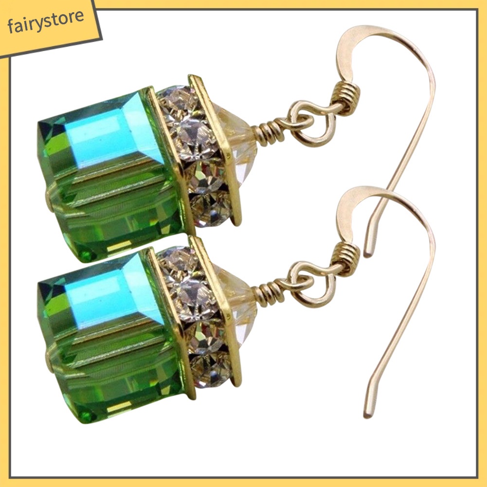 Đôi Khuyên Tai Đính Đá Nhân Tạo Thời Trang Dành Cho Nữ