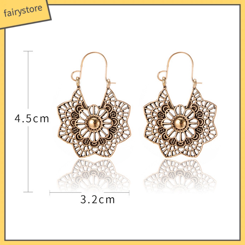 1 Đôi Bông Tai Hợp Kim Nhiều Hình Dạng Phong Cách Vintage