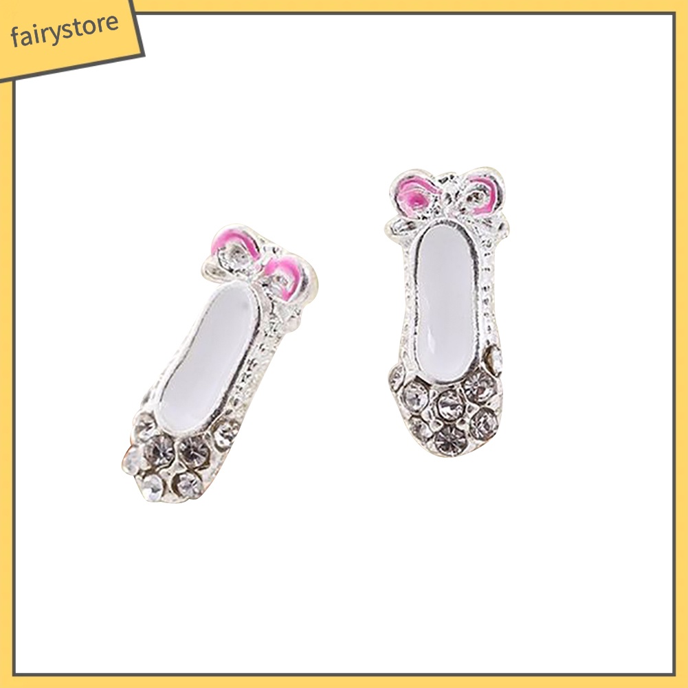 Bông Tai Hình Chiếc Giày Múa Ba Lê Đính Đá Lấp Lánh Dành Cho Nữ