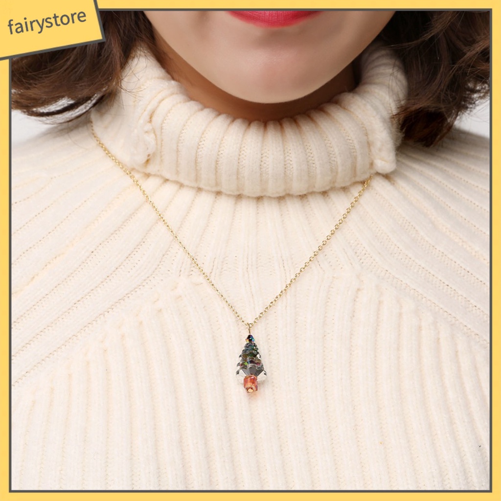 [FRO] Bông Tai / Vòng cổ Dáng Dài Hình Cây Thông Giáng Sinh Phong Cách Bắc Âu Cho Nữ