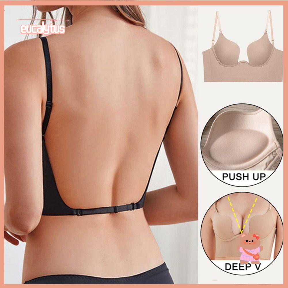 Eutus Áo Lót Lưới Tam Giác Hở Lưng Thấp Màu Đồng Thau Cho Nữ