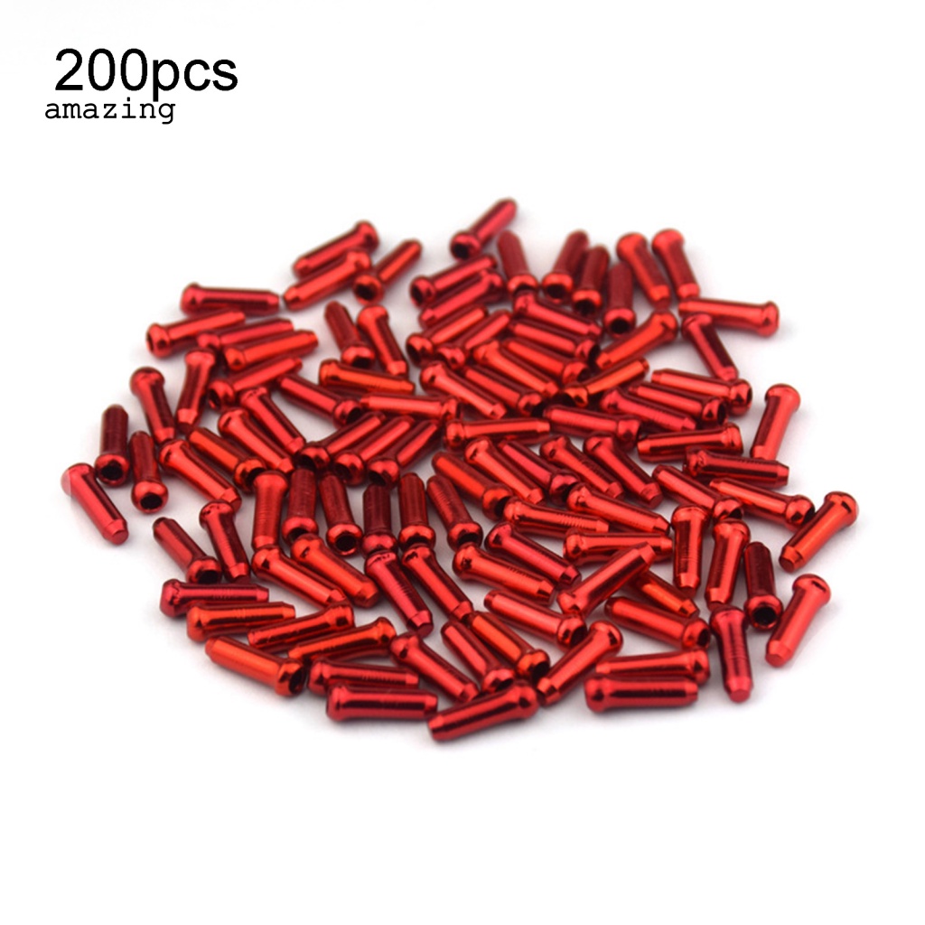 Bộ 200 Nắp Đậy Dây Cáp Xe Đạp Bằng Hợp Kim Nhôm Nhiều Màu Chống Mòn