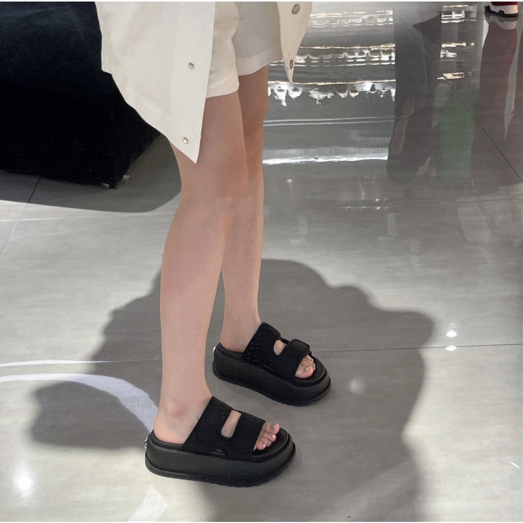Duoya Tóc Thẳng ~ [Hàng Có Sẵn] Dép Lê Quai Dán Dày Thời Trang Đi Biển Bán Chạy Cho Nữ