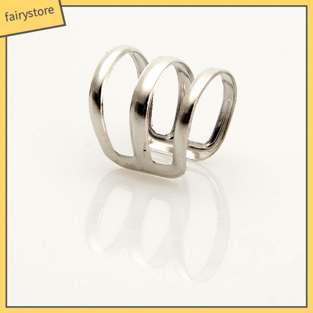1 Khuyên Kẹp Tai 3 Vòng Rỗng Đơn Giản Có Thể Điều Chỉnh Đa Ứng Dụng Cho Nữ