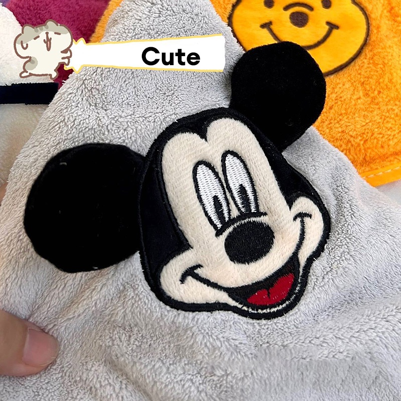 Lebi Khăn Lau Tay Dạng Treo Chất Liệu Lông Cừu San Hô Siêu Mềm Mại Thấm Hút Nước Nhanh Khô Họa Tiết Hoạt Hình Ba Chiều