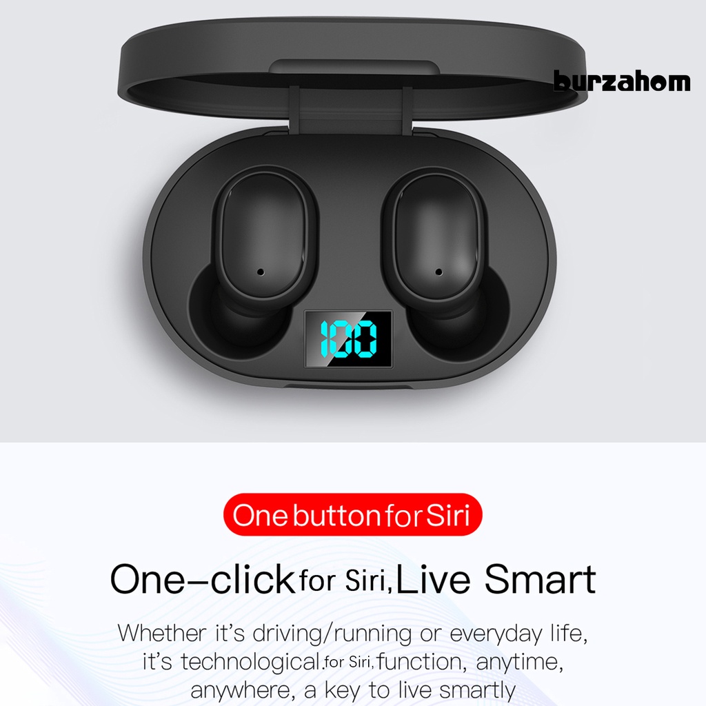 1 Bộ Tai Nghe Bluetooth E6S Âm Thanh Nổi 5.0 Chống Nước IPX4 Có Màn Hình LED