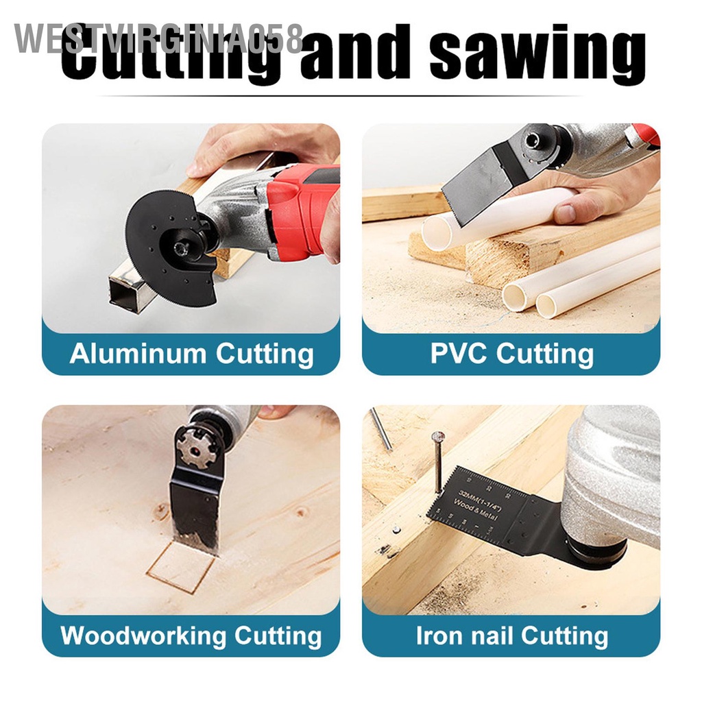 Westvirginia058 20 Chiếc Lưỡi Cưa Dao Động 10Mm 20Mm 65Mm 88Mm Thép Carbon Cao Cấp Dụng Cụ Đa Năng Gỗ Nhựa