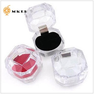 Hộp đựng nhẫn MKEB đính pha lê trong suốt