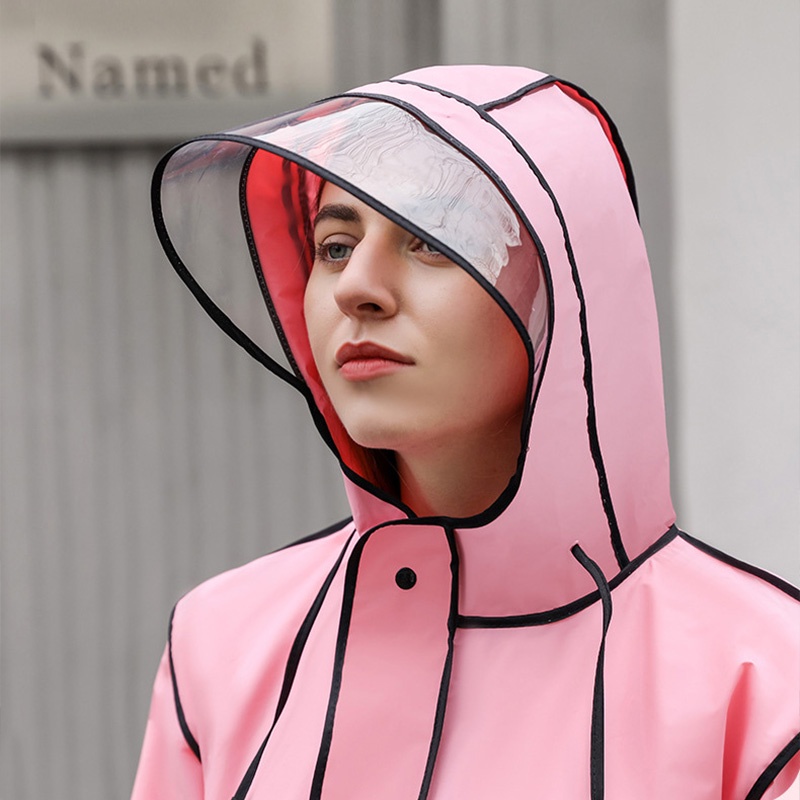 Enlee Áo Mưa EVA; Áo Mưa Đơn Dáng Dài Che Phủ Toàn Diện Chống Mưa Đi Xe Điện Dành Cho Học Sinh Và Người Lái Xe