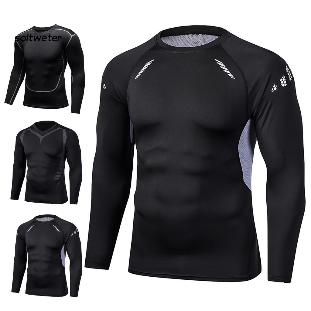 Áo Thun Thể Thao Thấm Hút Mồ Hôi Nhanh Khô Màu Sắc Tương Phản Cho Nam