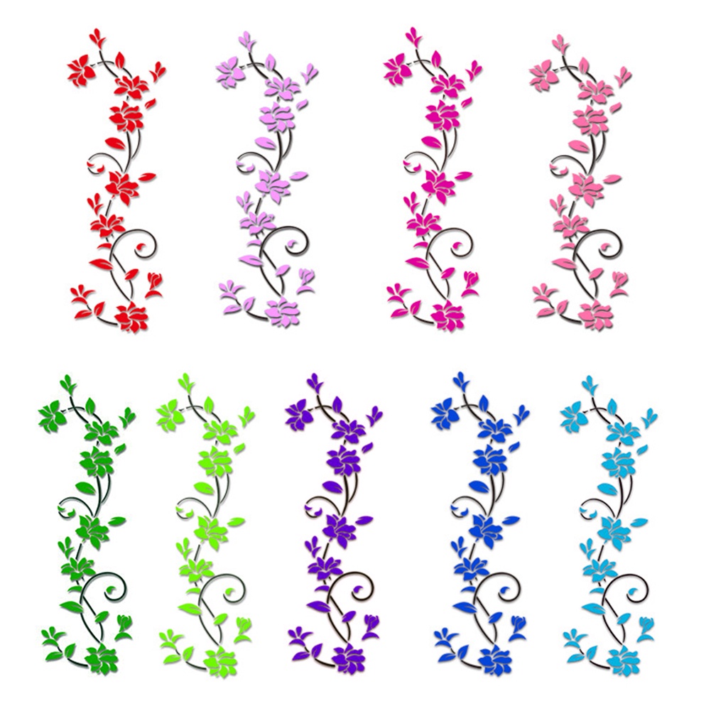 Miếng Dán Tường Trang Trí Hình Hoa Hồng 3D Lãng Mạn Bằng PVC Tháo Được
