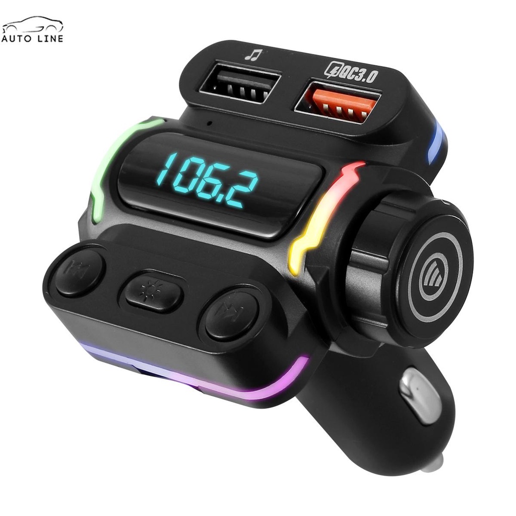 Tẩu Sạc Nhanh Hai Cổng USB Bluetooth 5.0 FM PD 20W Type-C SHOPCYC9724 Cho Xe Hơi