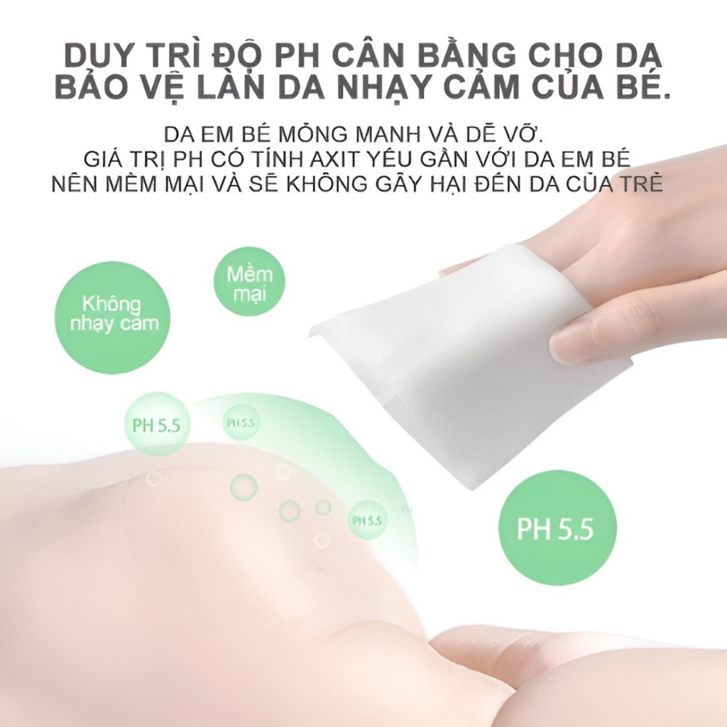 Khăn Giấy Ướt Baby Wipes - Khăn Ướt Cho Bé 80 Tờ Ngẫu Nhiên
