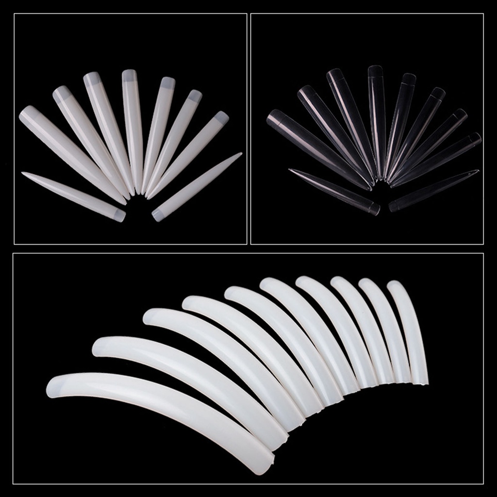 Bộ 10 Móng Tay Giả Hình Chữ V Siêu Dài Dùng Cho Salon Làm Móng DIY