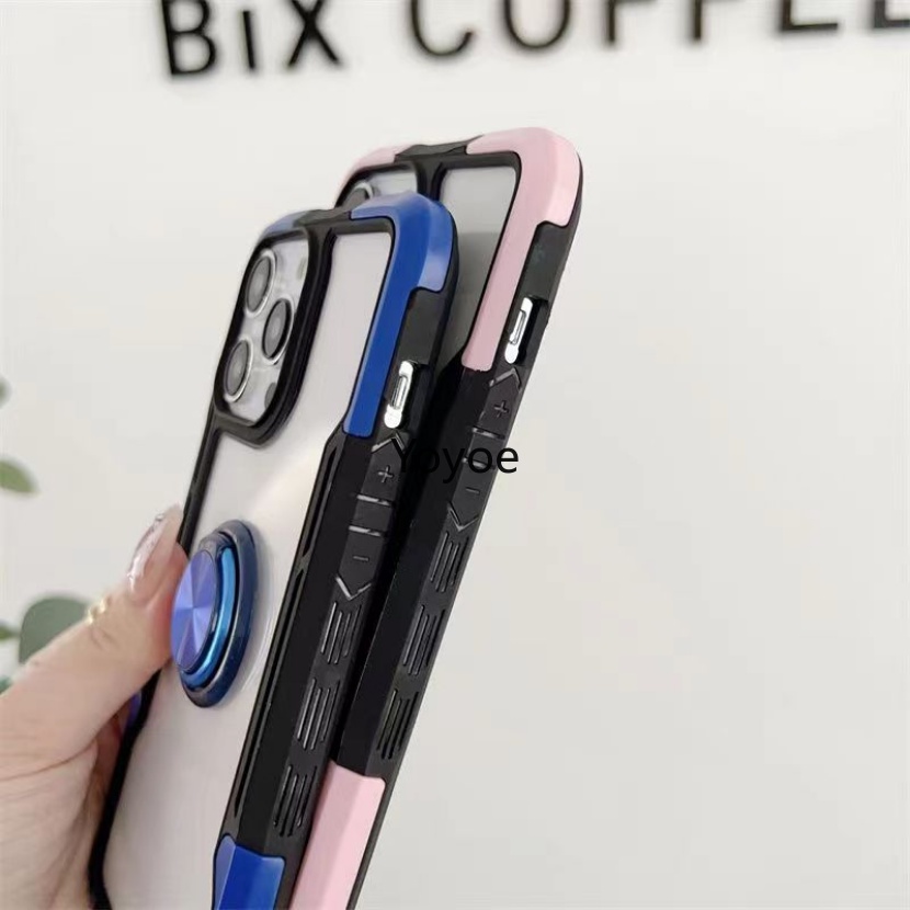 Ốp Điện Thoại Armor Silicone Trong Suốt Có Thanh Đỡ Chống Sốc Cho iPhone 14 13 12 11 Pro Max X XS XR 7 8 Plus