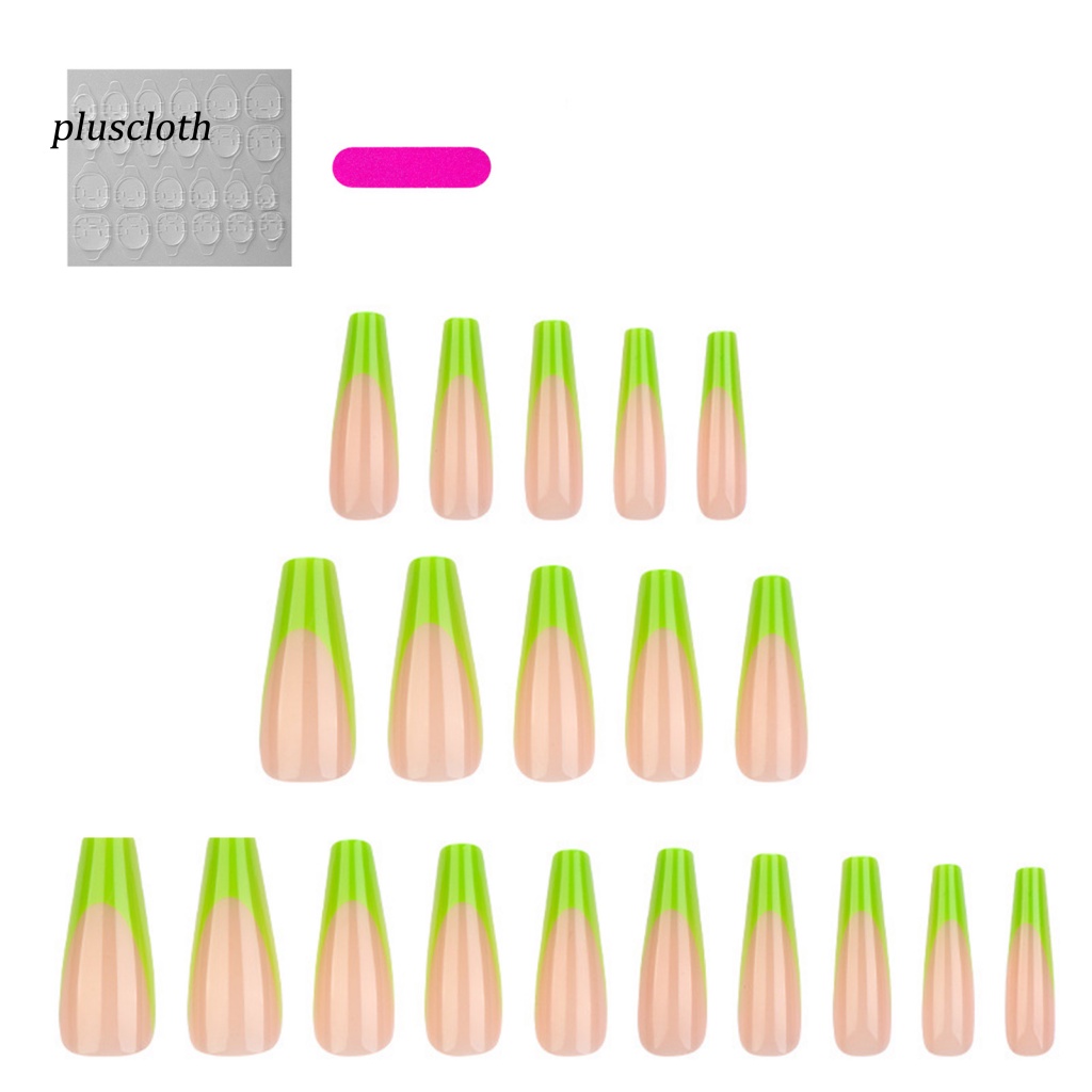 1 Bộ Móng Tay Giả Bằng Nhựa ABS Phong Cách Pháp