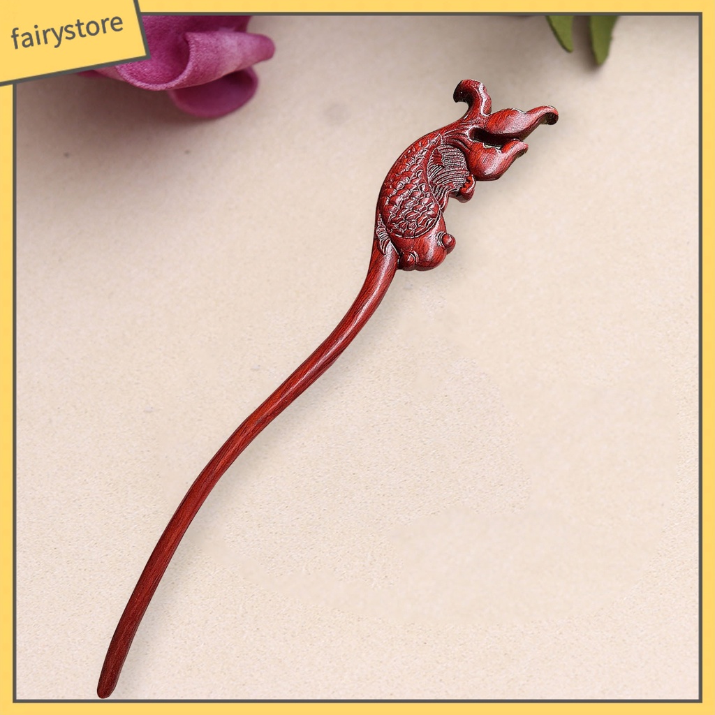 Trâm Cài Tóc Bằng Gỗ Trong Suốt Phong Cách Trung Hoa Cổ Điển Cho Nữ