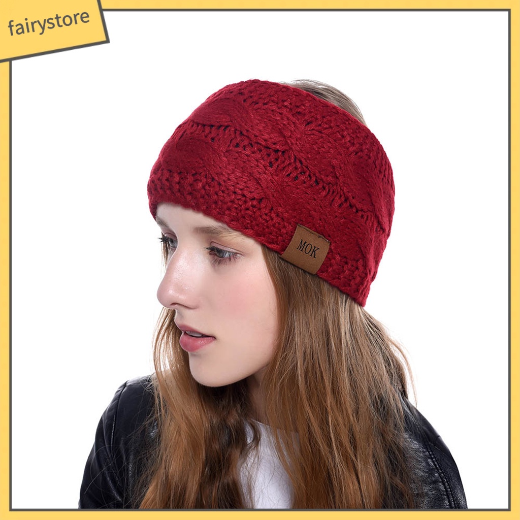 Băng Đô Len Mềm Mại Giữ Ấm Dành Cho Nữ