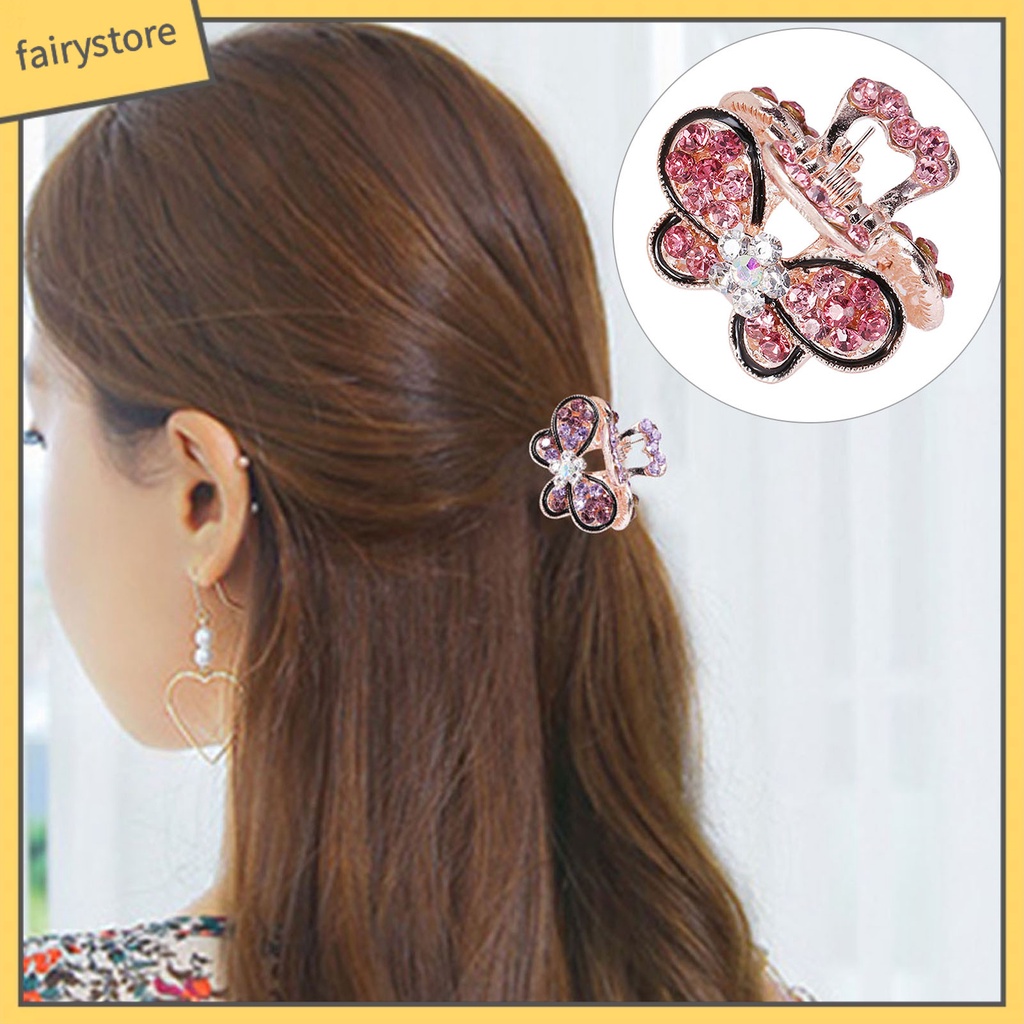 Kẹp Tóc Hình Hoa Bướm Đính Đá Lấp Lánh Cho Bé