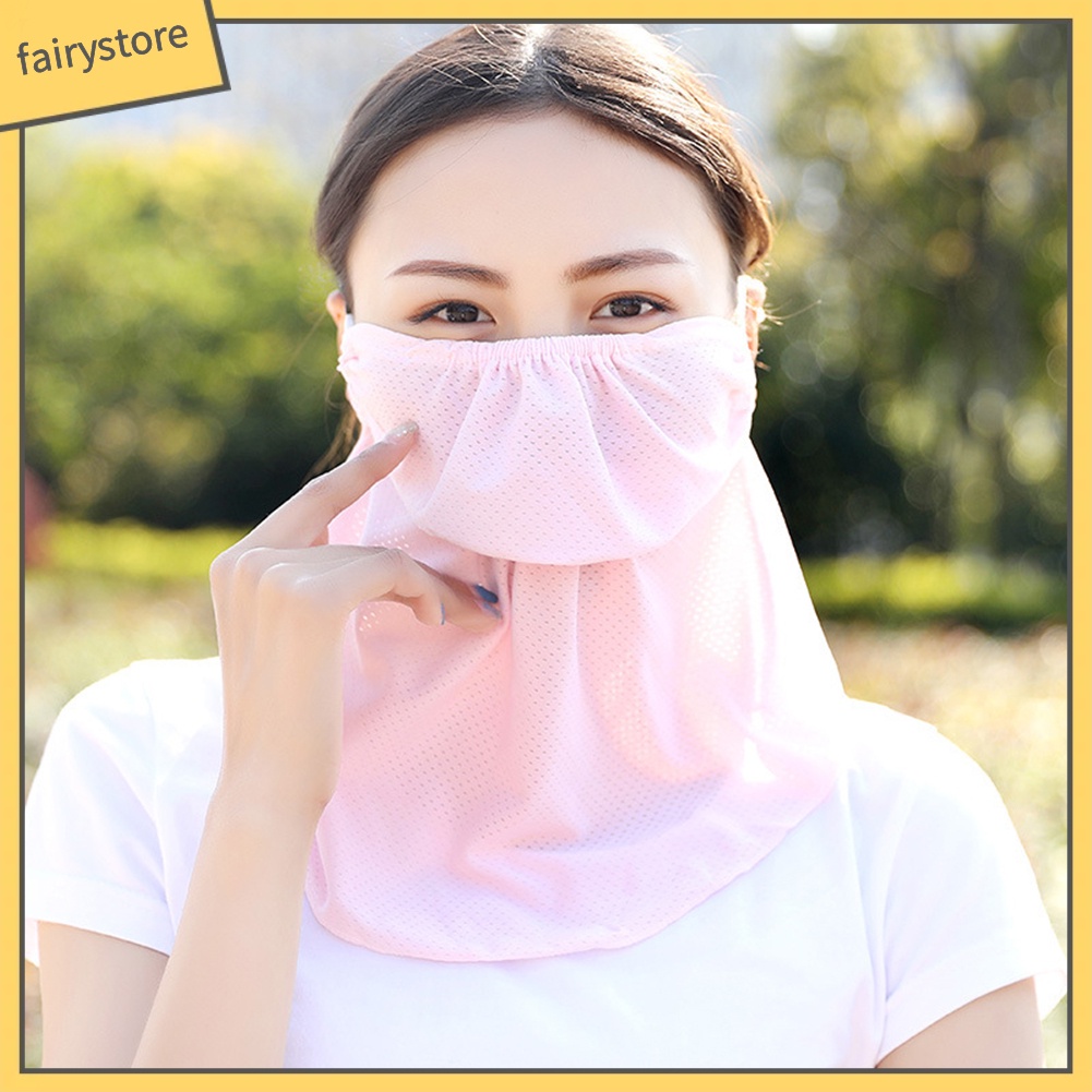 Khẩu Trang Che Mặt Chống Tia UV Thoáng Khí Dành Cho Nữ