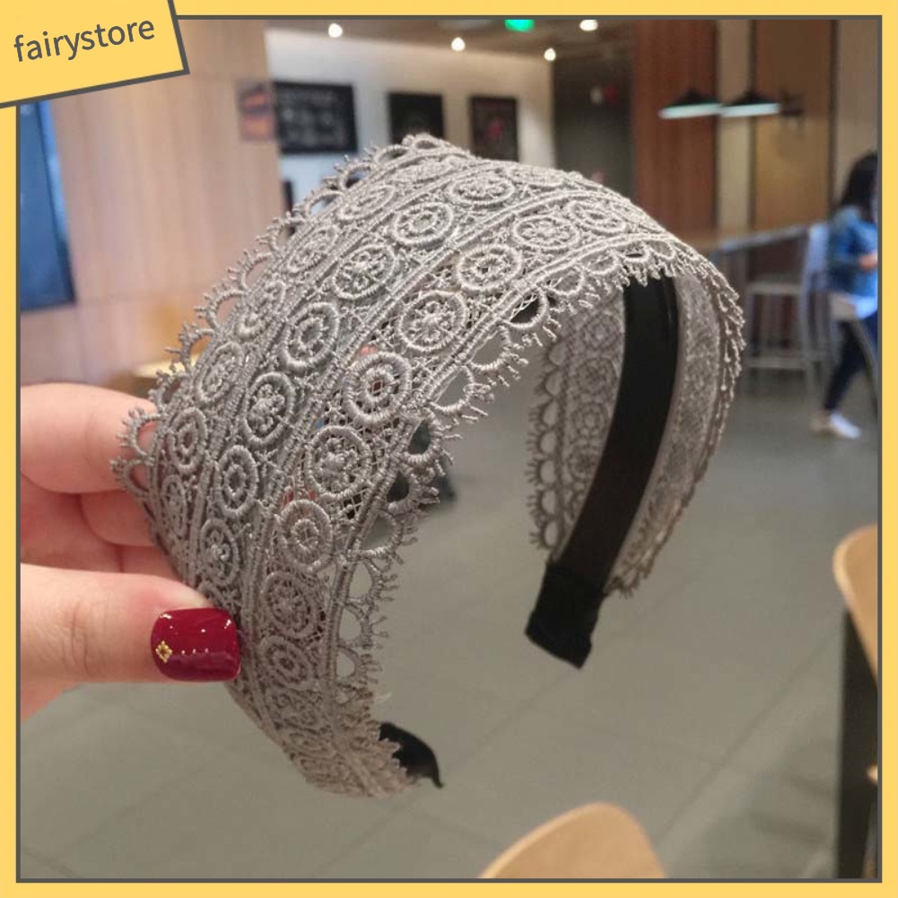 Băng Đô Len Đan Rộng Vành Màu Trơn Cho Nữ