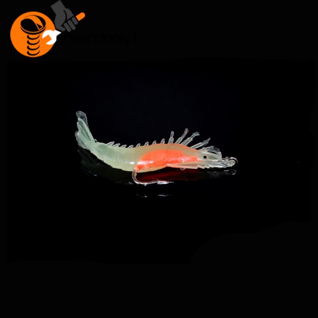 Mồi Câu Cá Giả Hình Tôm Dạ Quang Mềm Mại Tiện Dụng